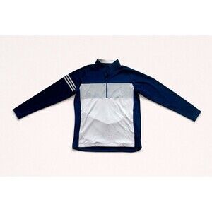 Adidas Mens Large 1/4 Zip Pullover Navy Blue Athletic Golf Jacket L
